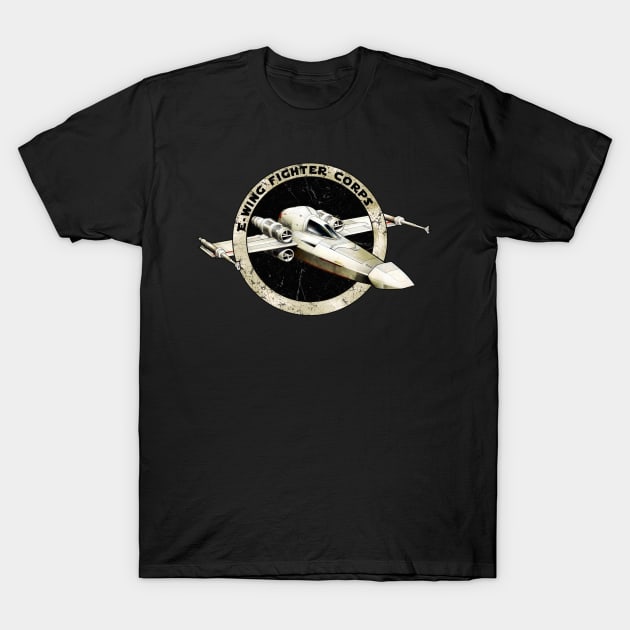 E - WING FIGHTER CORPS GOLDEN T-Shirt by mamahkian